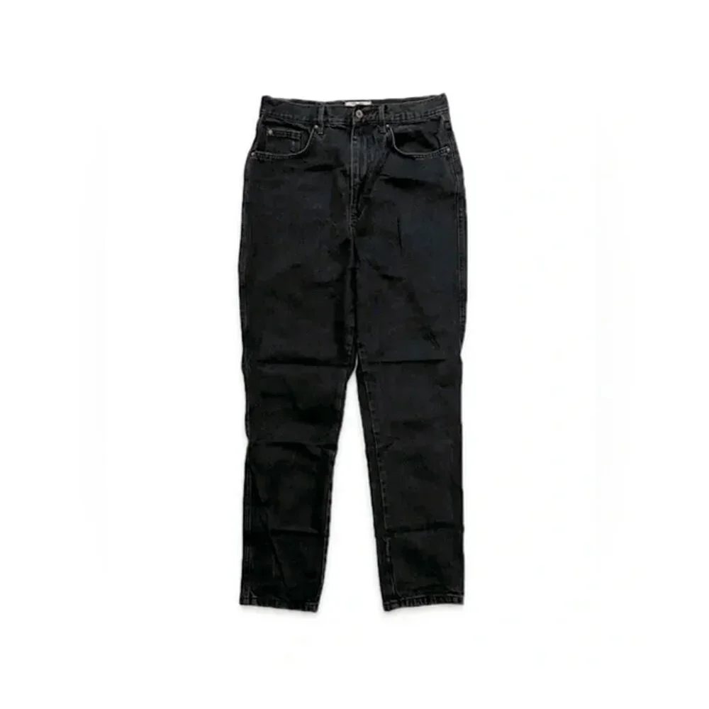 free people | black we the free stove pipe high rise slim tapered ankle jeans